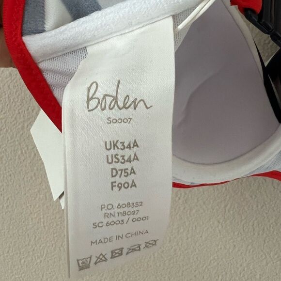 NWT Boden Striped Bikini Top - Picture 6 of 6